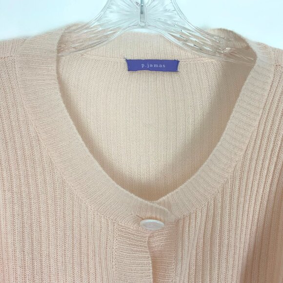 P. Jamas 100% Cashmere Baby Pink Bed Jacket Size S - Picture 2 of 16